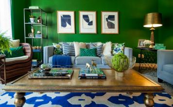 Ngjyra e gjelbër në brendësi të dhomës së ndenjes: tropikët, xhungël ose relaksim paqësor Salloni i kuzhinës jeshile